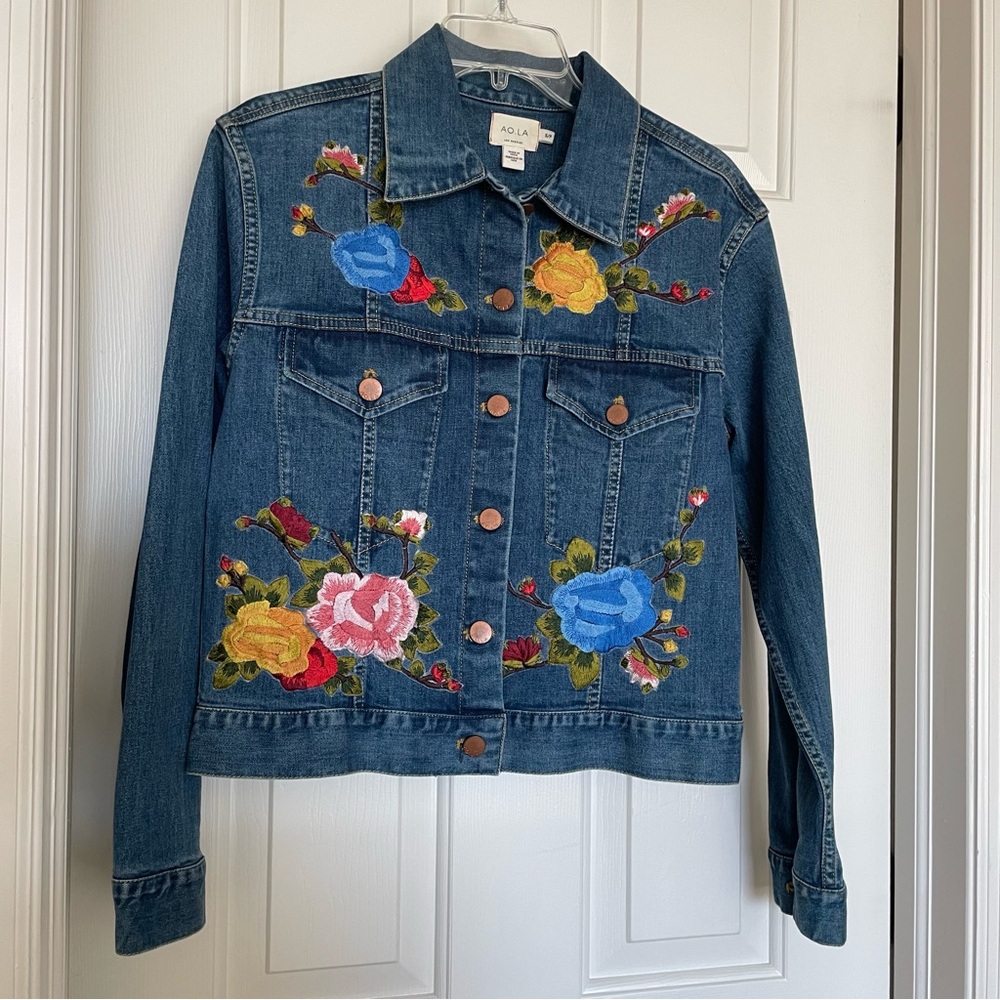 AO. LA Embroidered Denim Jacket